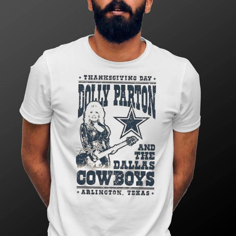 Dallas Cowboys Cream Dolly Parton Arlington T Shirt